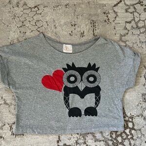 Gray Owl Graphic Shirt